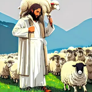 the one sheep brought back to a heard of 99